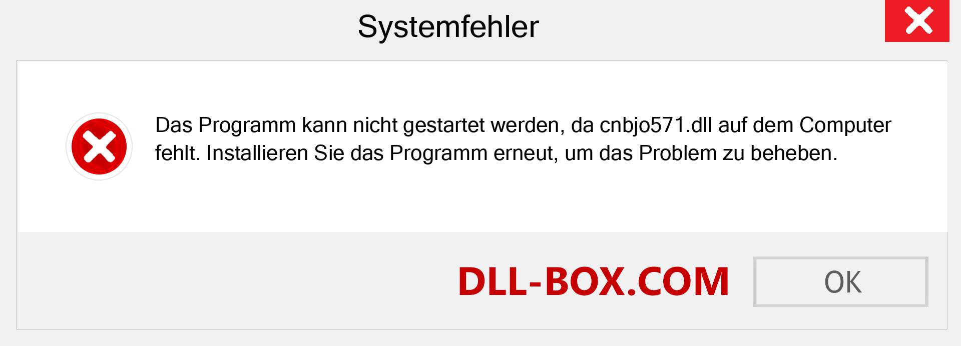 cnbjo571.dll-Datei fehlt?. Download für Windows 7, 8, 10 - Fix cnbjo571 dll Missing Error unter Windows, Fotos, Bildern